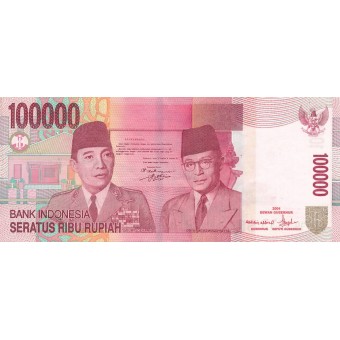 Indonezija. 2004 m. 100.000 rupijų. VF