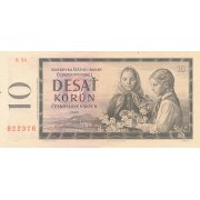 Čekoslovakija. 1960 m. 10 korunų. XF-