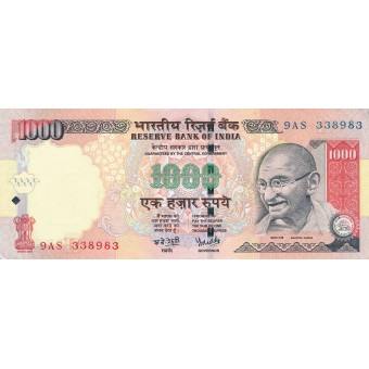 Indija. 2006 m. 1.000 rupijų. VF