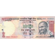 Indija. 2012 m. 1.000 rupijų. VF