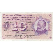 Šveicarija. 1972 m. 10 frankų. VF-