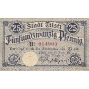 Tilžė. 1917 m. 25 pfennigai. VF