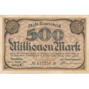 Vokietija / Remšeidas. 1923 m. 500.000.000 markių. Serija: C. VF-