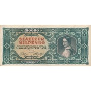 Vengrija. 1946 m. 100.000 pengo. VF