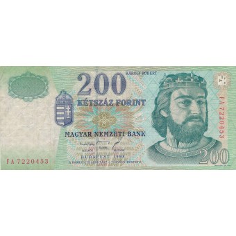 Vengrija. 1998 m. 200 forintų. VF-