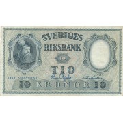 Švedija. 1955 m. 10 kronų. VF