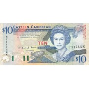 Rytų Karibų Salos. 2003 m. 10 dolerių. VF