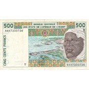 Togas. 1994 m. 500 frankų. VF