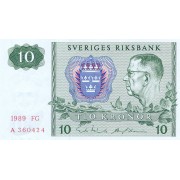 Švedija. 1989 m. 10 kronų. aUNC