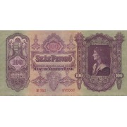 Vengrija. 1930 m. 100 pengo. VF