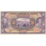 Bolivija. 1928 m. 50 bolivianų. VF-
