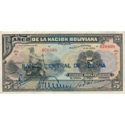 Bolivija. 1929 m. 5 bolivianai. VF