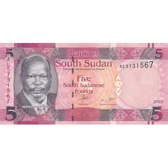 Pietų Sudanas. 2015 m. 5 svarai. UNC