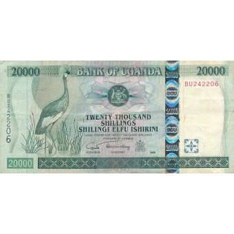 Uganda. 2005 m. 20.000 šilingų. VF-