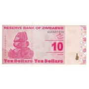 Zimbabvė. 2009 m. 10 dolerių. P94. UNC