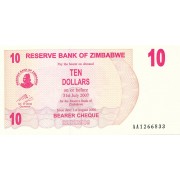 Zimbabvė. 2006 m. 10 dolerių. P39. UNC