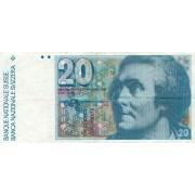 Šveicarija. 1987 m. 20 frankų. VF-