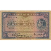 Malta. 1939 m. 10 šilingų. F