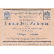 Karaliaučius. 1923 m. 100.000.000 markių. VF-