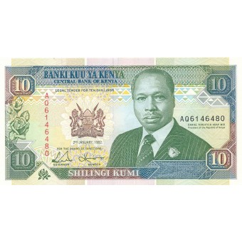 Kenija. 1992 m. 10 šilingų. P24d. UNC