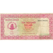 Zimbabvė. 2003 m. 10.000 dolerių. F