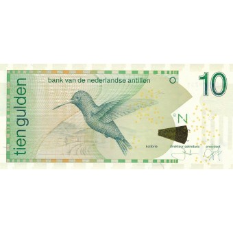 Nyderlandų Antilai. 2016 m. 10 guldenų. UNC