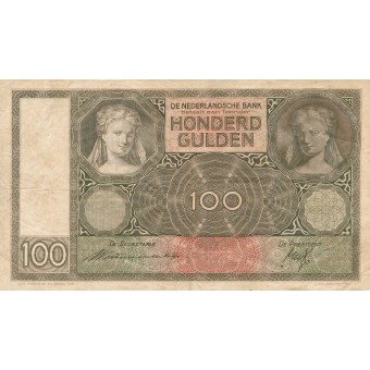Nyderlandai. 1940 m. 100 guldenų