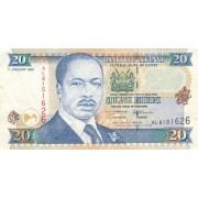 Kenija. 1996 m. 20 šilingų