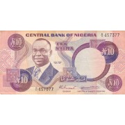 Nigerija. 1979-1984 m. 10 nairų. P21a