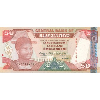 Svazilandas. 2001 m. 50 emalangeni. UNC