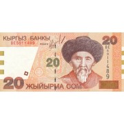 Kirgizstanas. 2002 m. 20 somų. P19. UNC