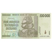 Zimbabvė. 2008 m. 500.000 dolerių. P76. UNC