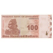Zimbabvė. 2009 m. 100 dolerių. P97. UNC