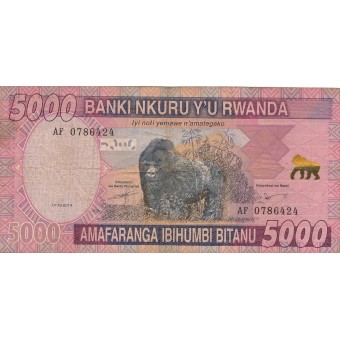Ruanda. 2014 m. 5.000 frankų