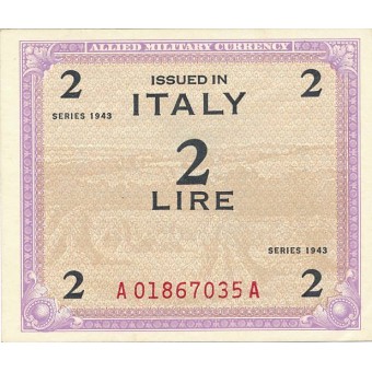 Italija. 1943 m. 2 lyros
