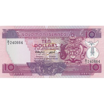 Solomonų Salos. 1986 m. 10 dolerių. UNC