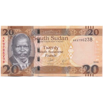 Pietų Sudanas. 2016 m. 20 svarų. UNC