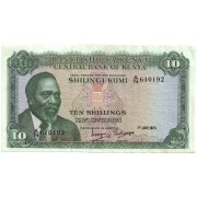 Kenija. 1973 m. 10 šilingų