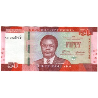Liberija. 2016 m. 50 dolerių. P34a. UNC