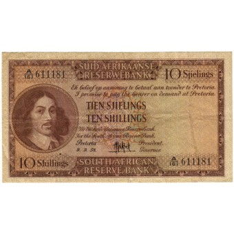 Pietų Afrika. 1958 m. 10 šilingų. P91b. VF